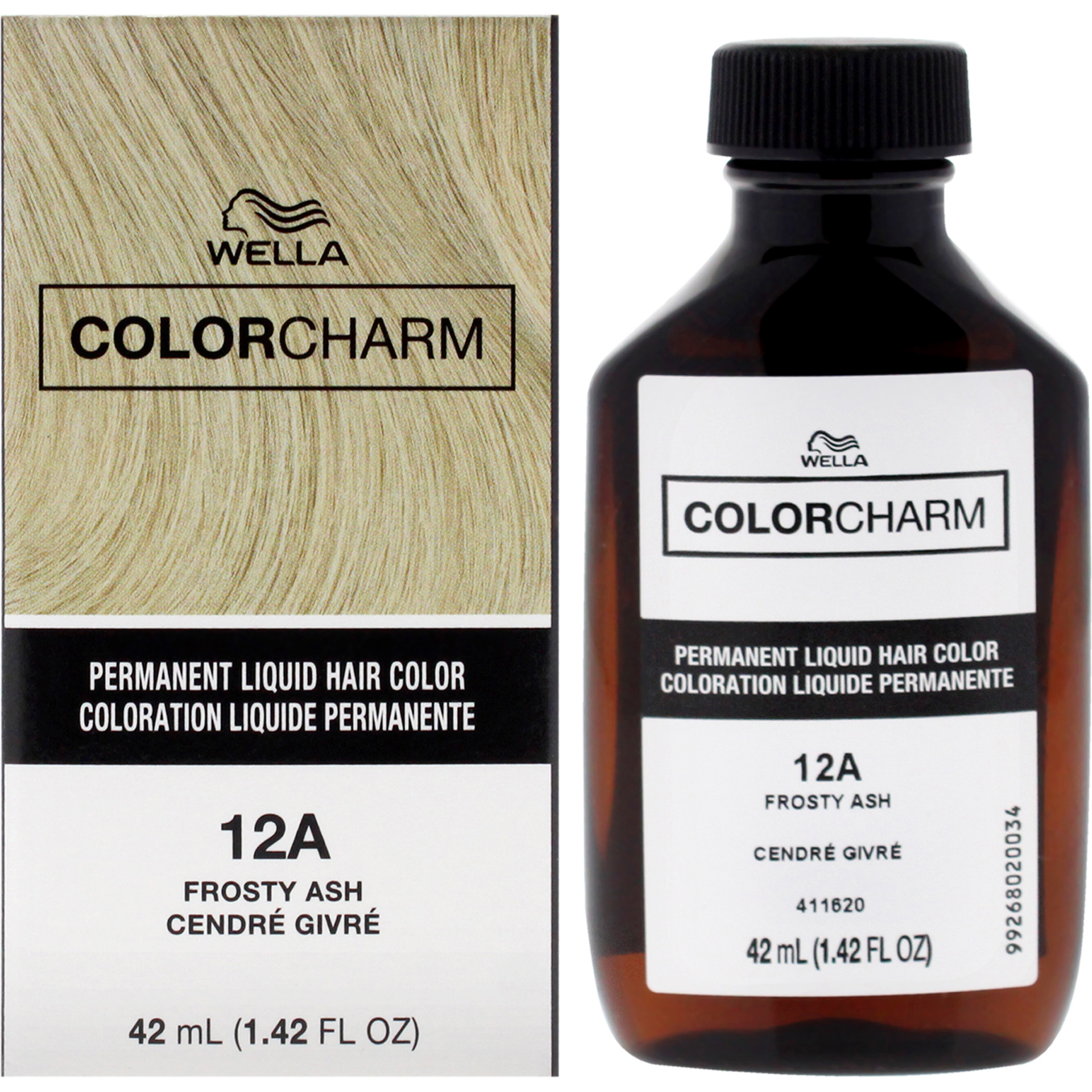 Color Charm Permanent Liquid Hair Color - 12A Frosty Ash by Wella for Unisex - 1.42 oz Hair Color