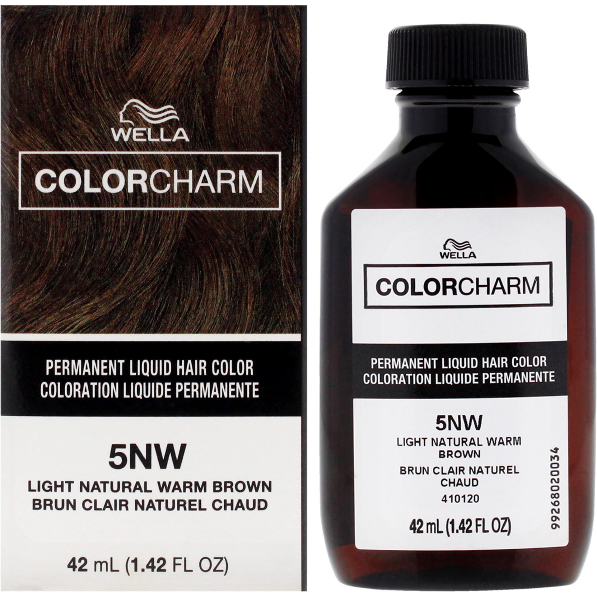 Color Charm Permanent Liquid Hair Color - 5NW Light Natural Warm Blonde by Wella for Unisex - 1.42 oz Hair Color