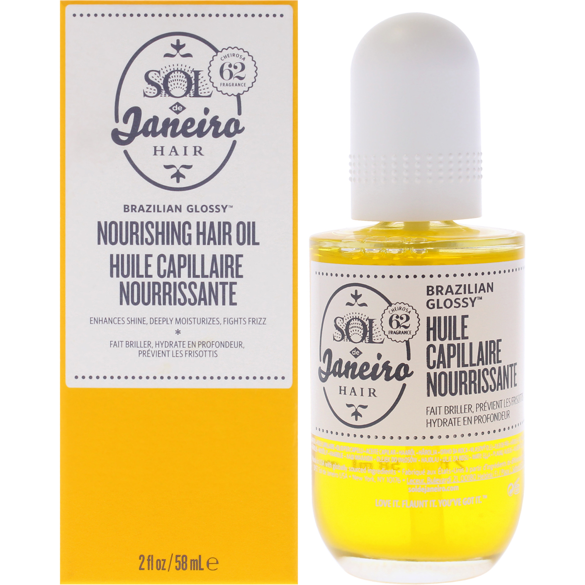 Brazilian Glossy Nourishing Hair Oil by Sol de Janeiro for Unisex - 2 oz Oil