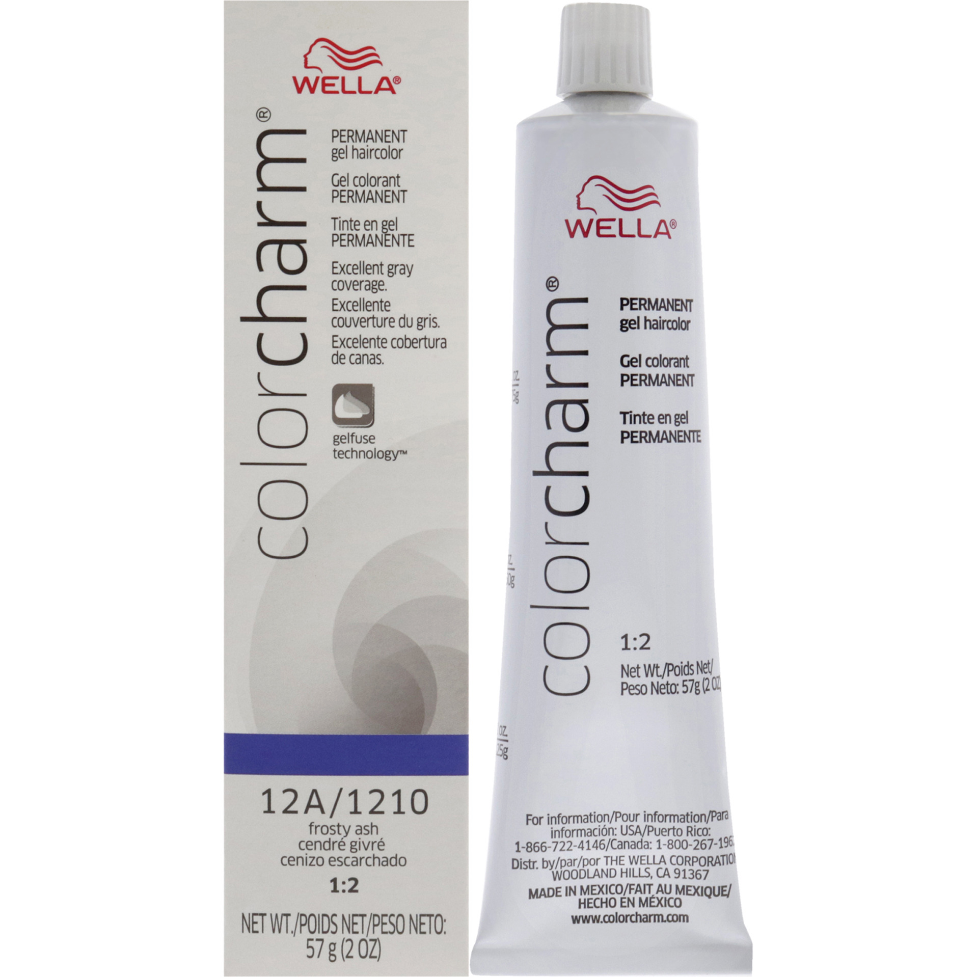 Color Charm Permanent Hair Color Gel - 12A 1210 Frosty Ash by Wella for Unisex - 2 oz Hair Color