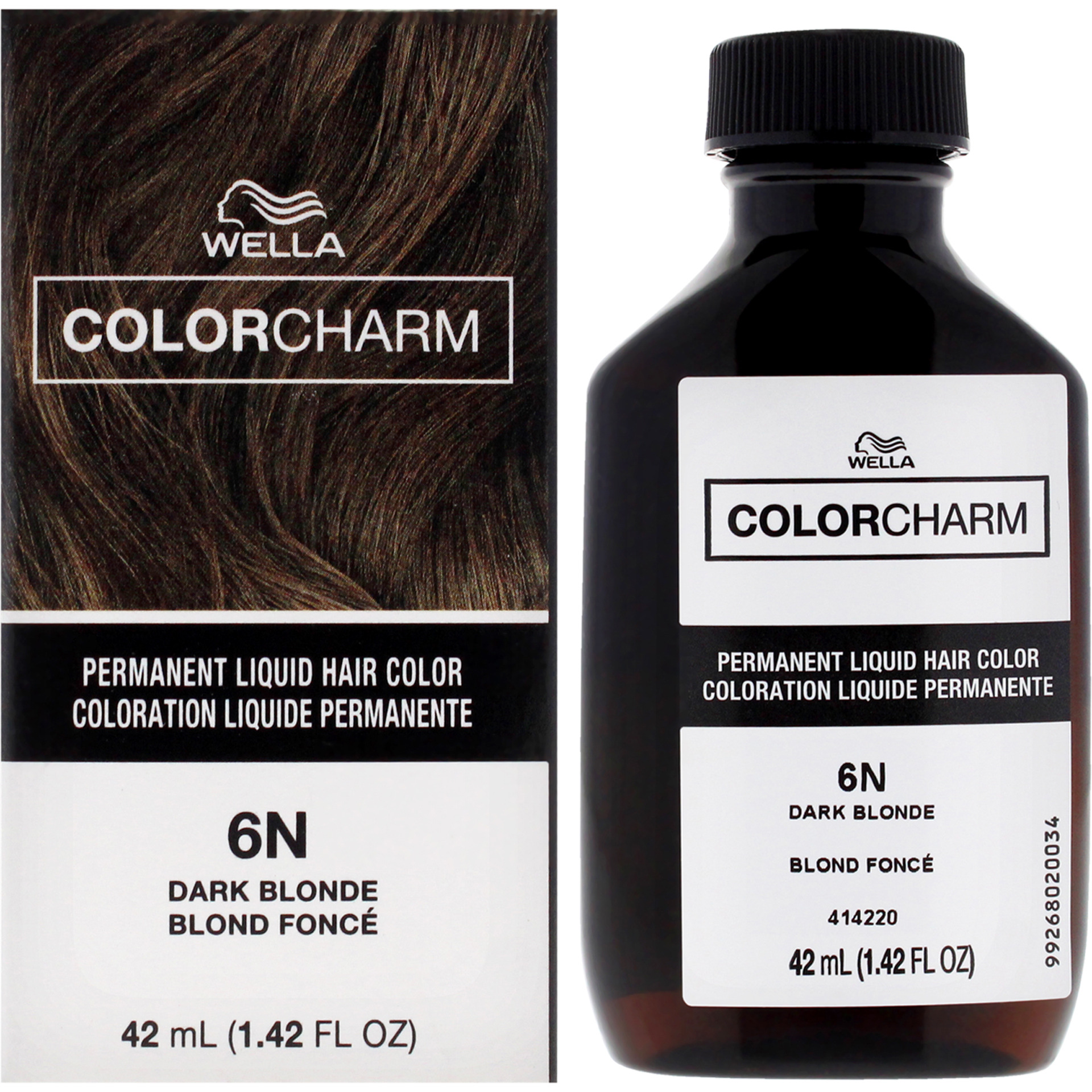 Color Charm Permanent Liquid Hair Color - 6N Dark Blonde by Wella for Unisex - 1.42 oz Hair Color