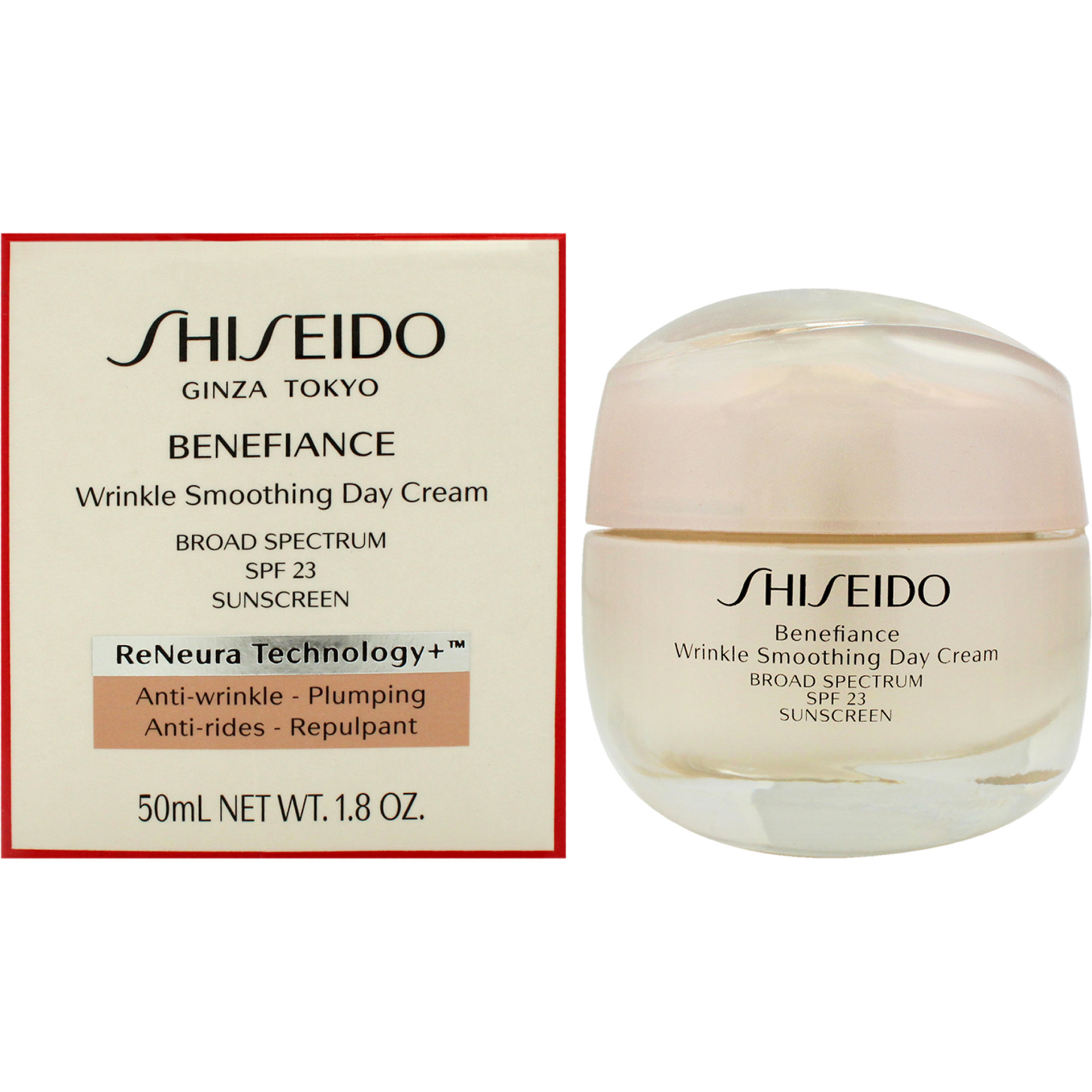 Benefiance Wrinkle Smoothing Day Cream SPF 23 by Shiseido for Unisex - 1.8 oz Cream (Tester)