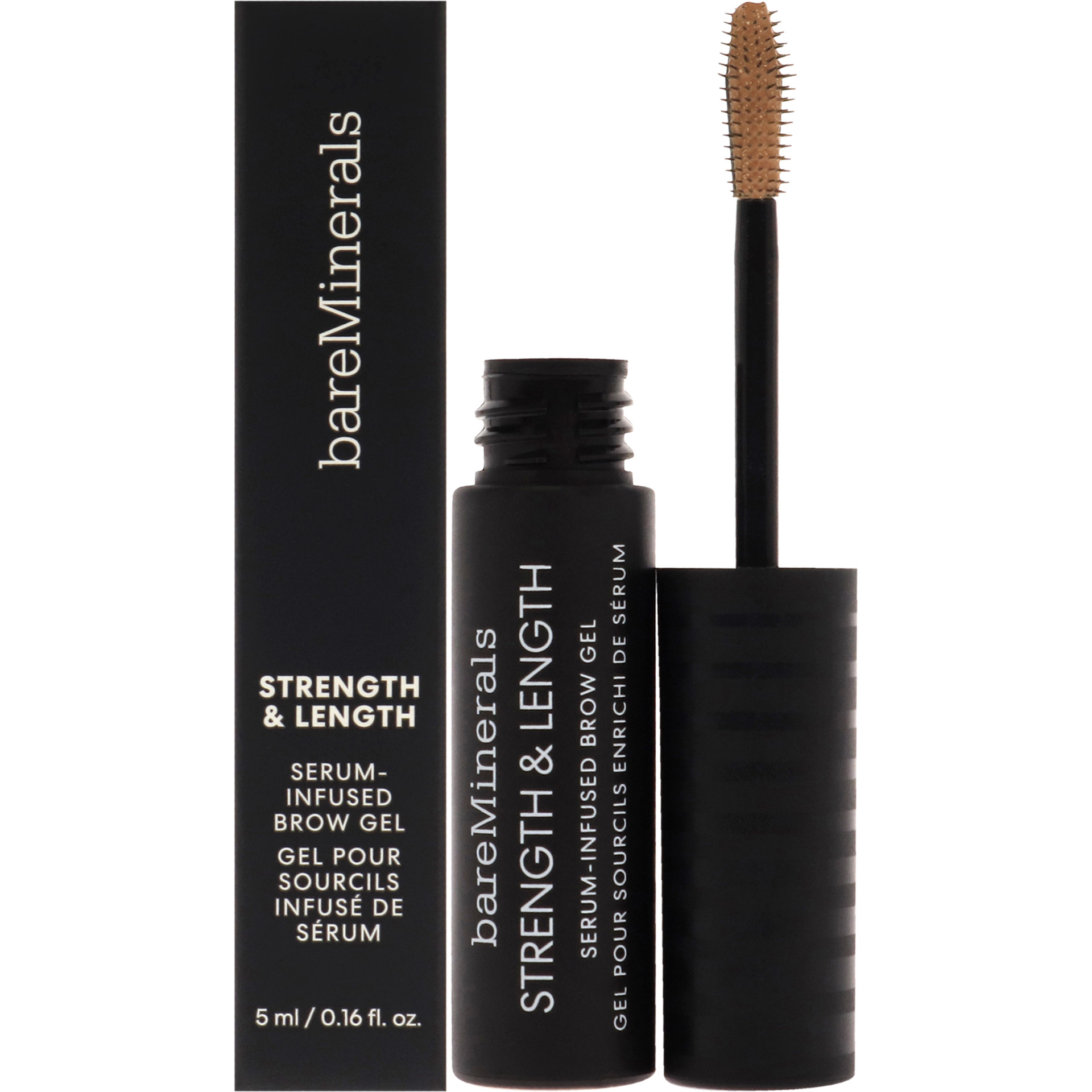 Strength and Length Serum-Infused Brow Gel - Honey by bareMinerals for Women - 0.16 oz Brow Gel