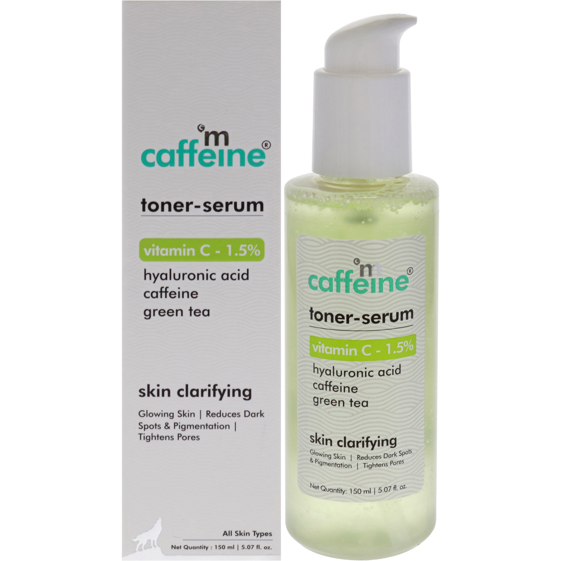 Toner Serum Vitamin C 1.5 Percent - Green Tea by mCaffeine for Unisex - 5.07 oz Toner