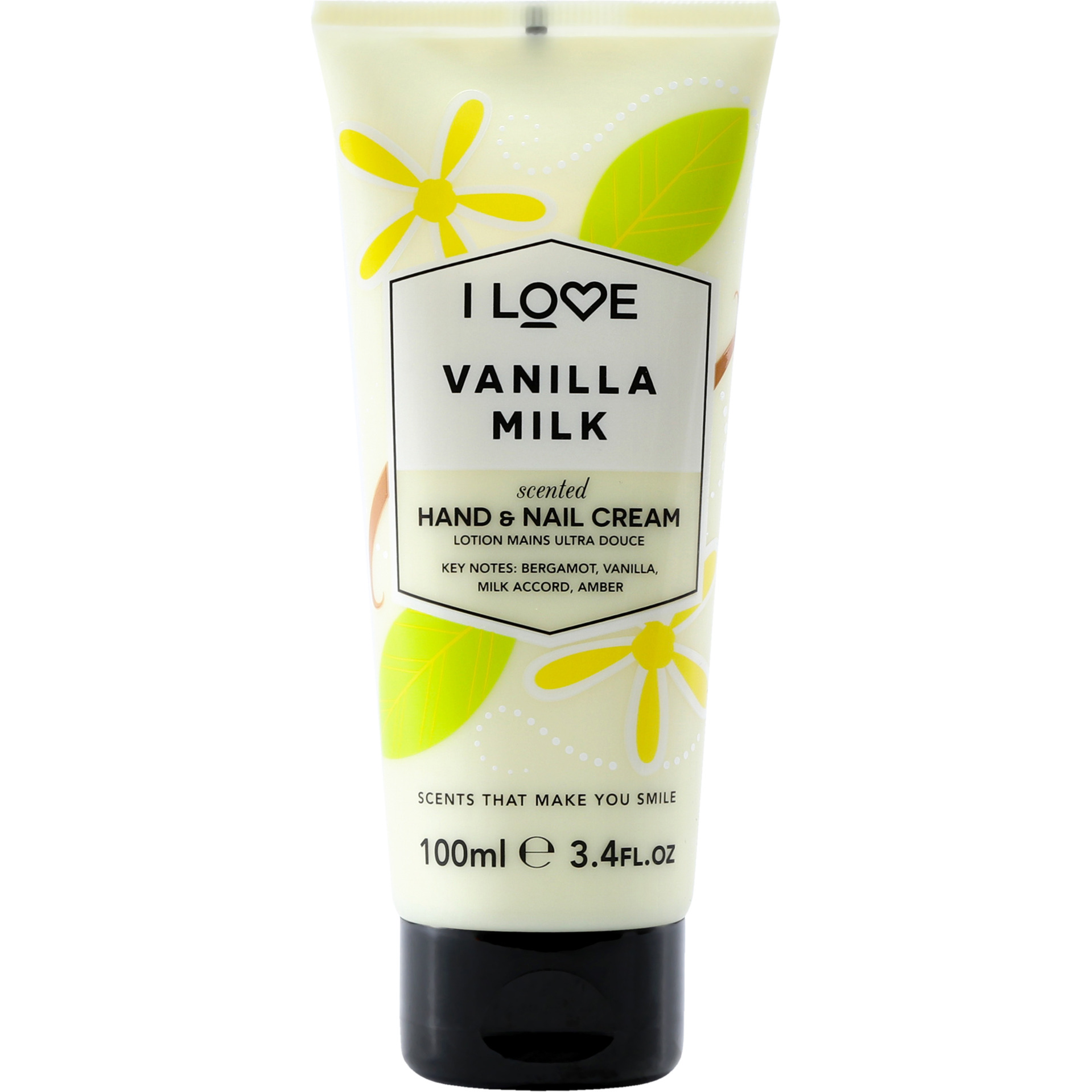 Scented Hand and Nail Cream - Vanilla Milk by I Love Cosmetics for Women - 3.4 oz Cream