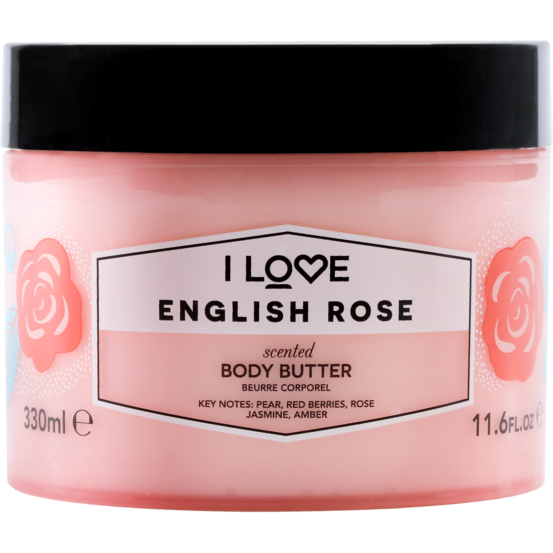 Scented Body Butter - English Rose by I Love Cosmetics for Women - 11.6 oz Body Butter
