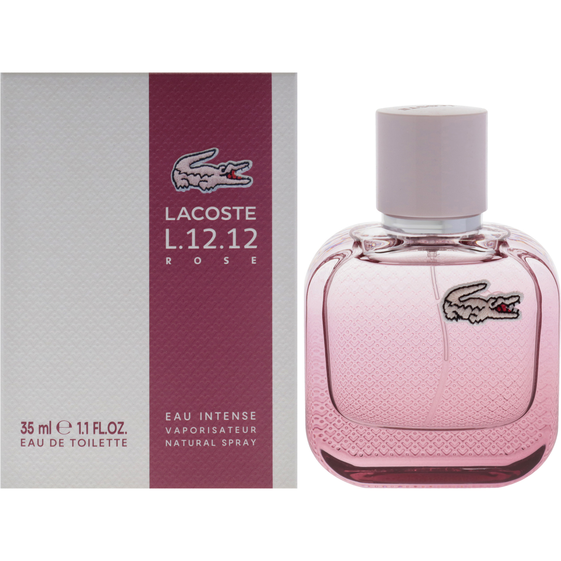 Lacoste Eau De L.12.12 Rose Eau Intense by Lacoste for Women - 1.1 oz EDT Spray