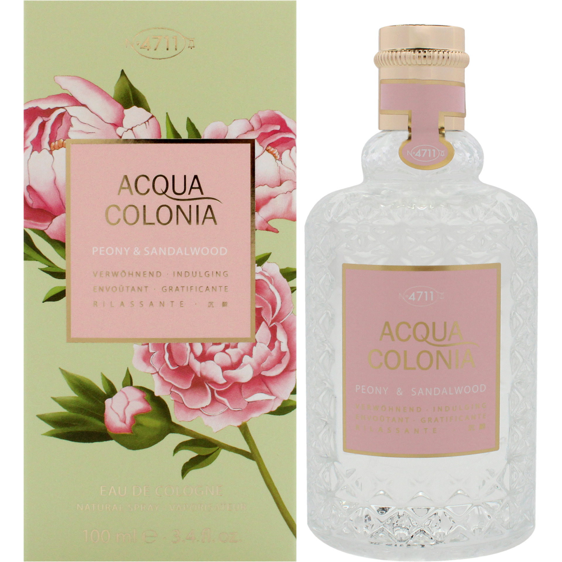 4711 Acqua Colonia - Peony and Sandalwood by Muelhens for Unisex - 3.4 oz EDC Spray