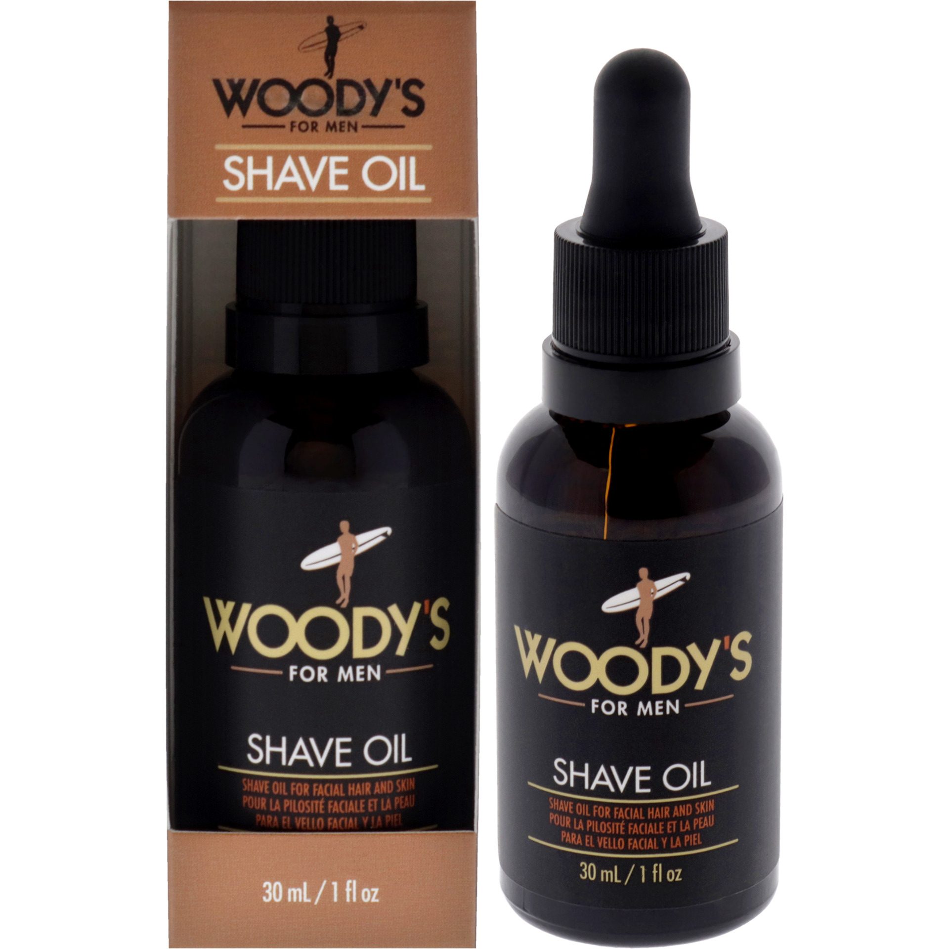 Shave Oil by Woodys for Men - 1 oz Oil