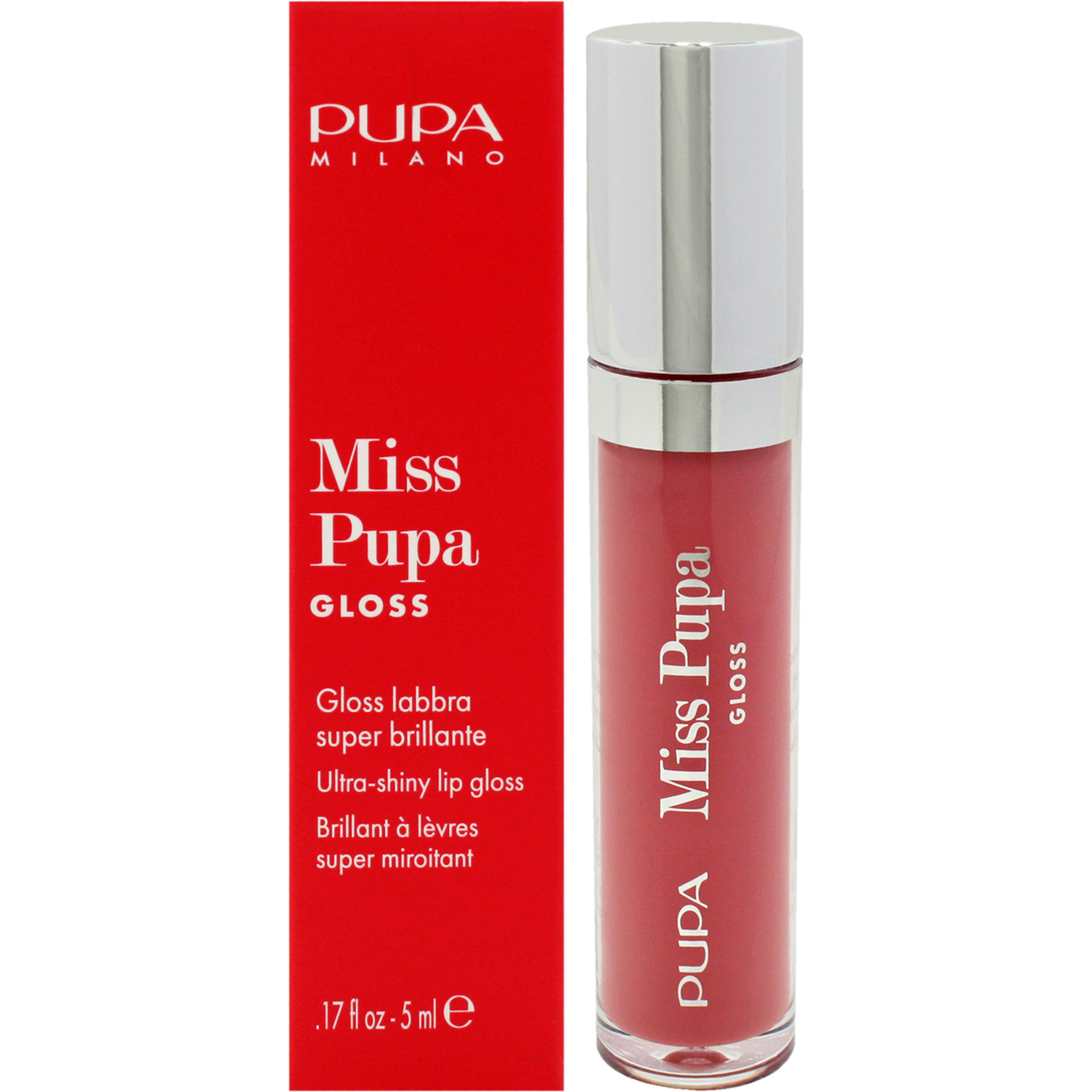 Miss Pupa Gloss Ultra-Shine Lip Gloss - 402 Blossom Pink by Pupa Milano for Women - 0.17 oz Lip Gloss