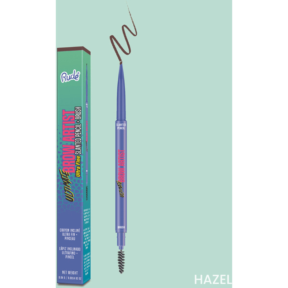 RUDE Ultimate Brow Artist Ultra Fine Slanted Pencil & Brush