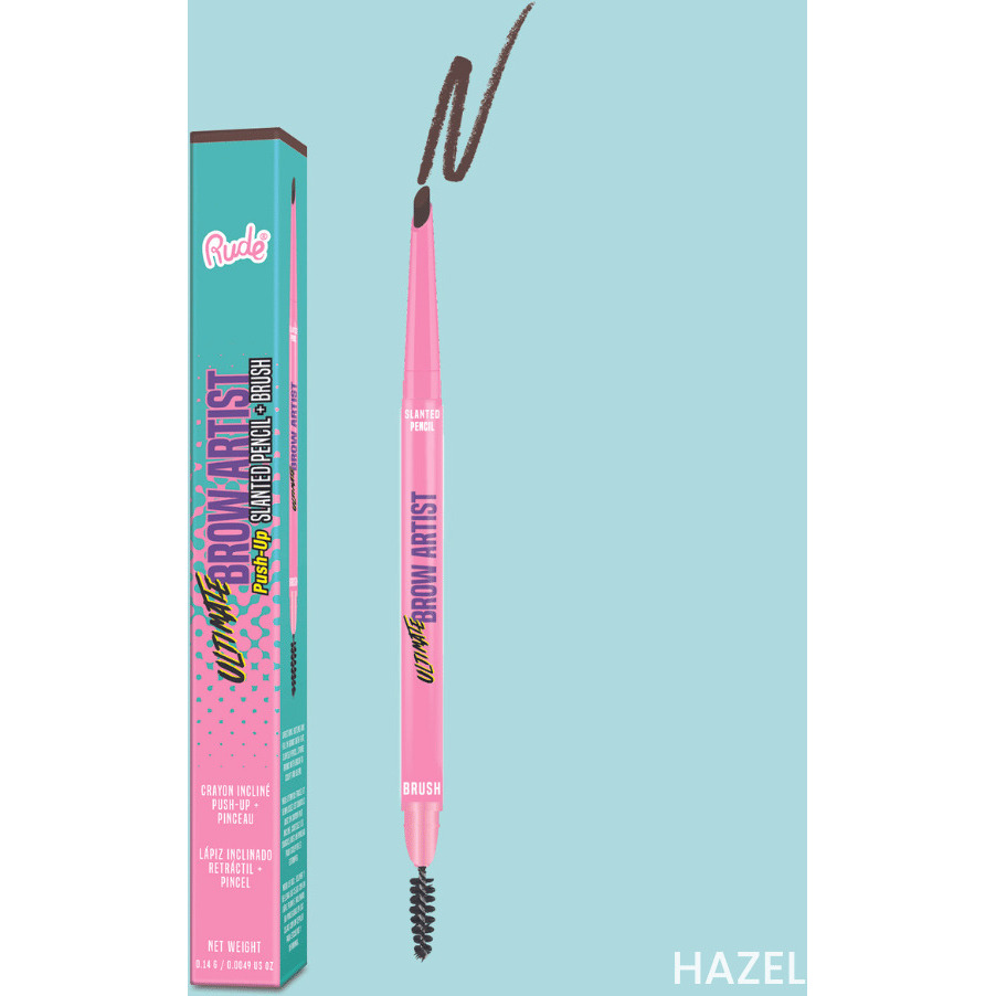 RUDE Ultimate Brow Artist Push-Up Slanted Pencil & Brush