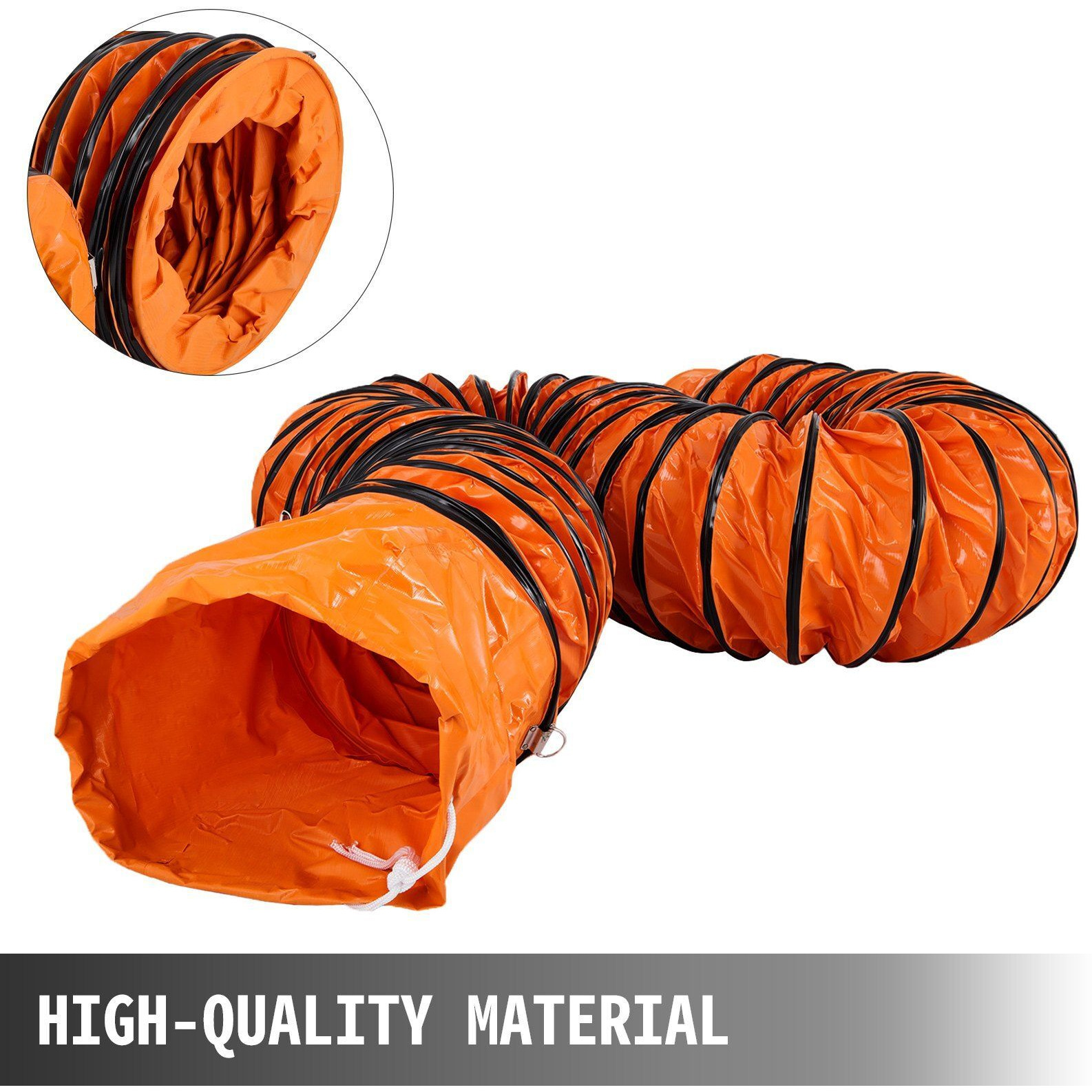 VEVOR 32ft Duct Hosing PVC Flexible Ducting Hose for 12inch Utility Blower Ventilation Fan Exhaust Fan