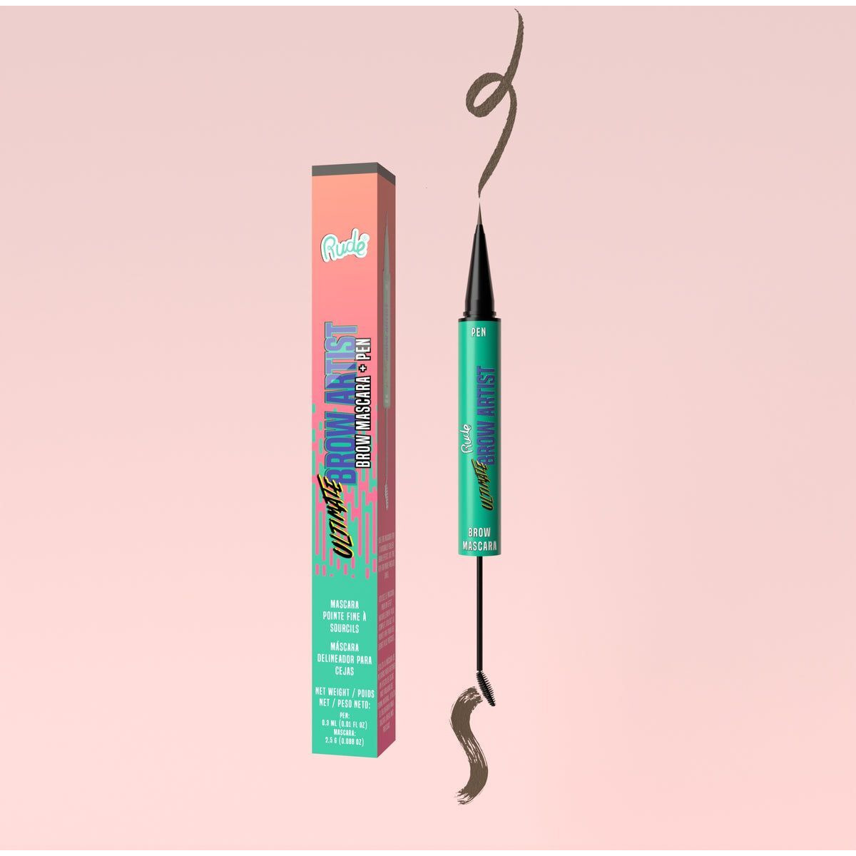 RUDE Ultimate Brow Artist Brow Mascara and Pen