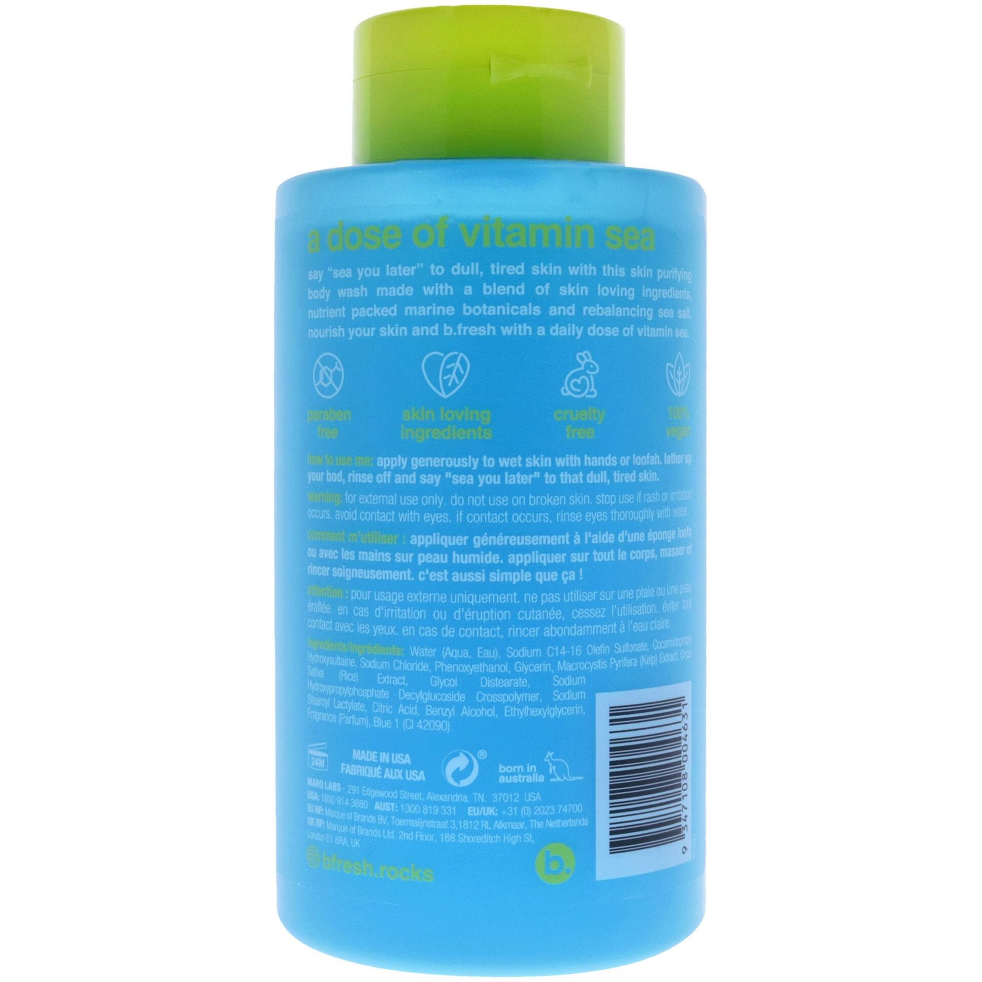 Vitamin Sea Purifying Body Wash by B.fresh for Unisex - 16 oz Body Wash