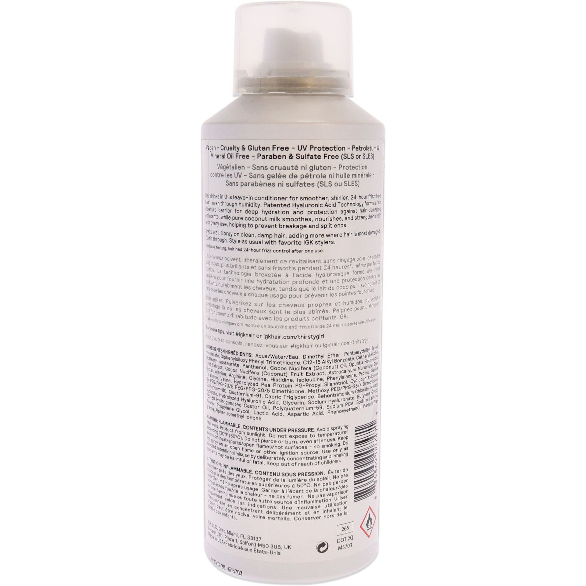 Thirsty Girl Coconut Milk Leave-In Conditioner by IGK for Unisex - 5 oz Conditioner