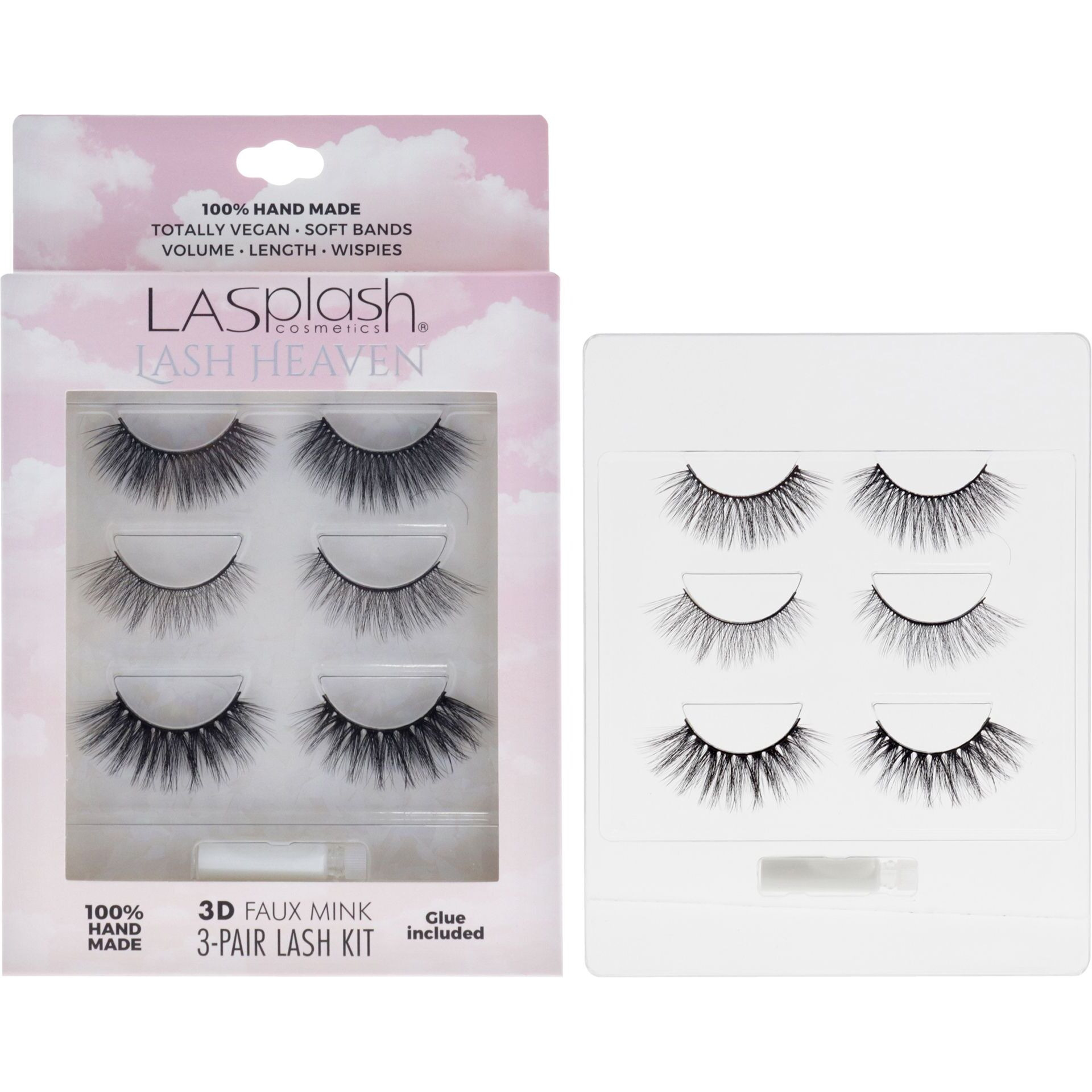 Lash Heaven Kit by LASplash for Women - 3 Pair Eyelashes
