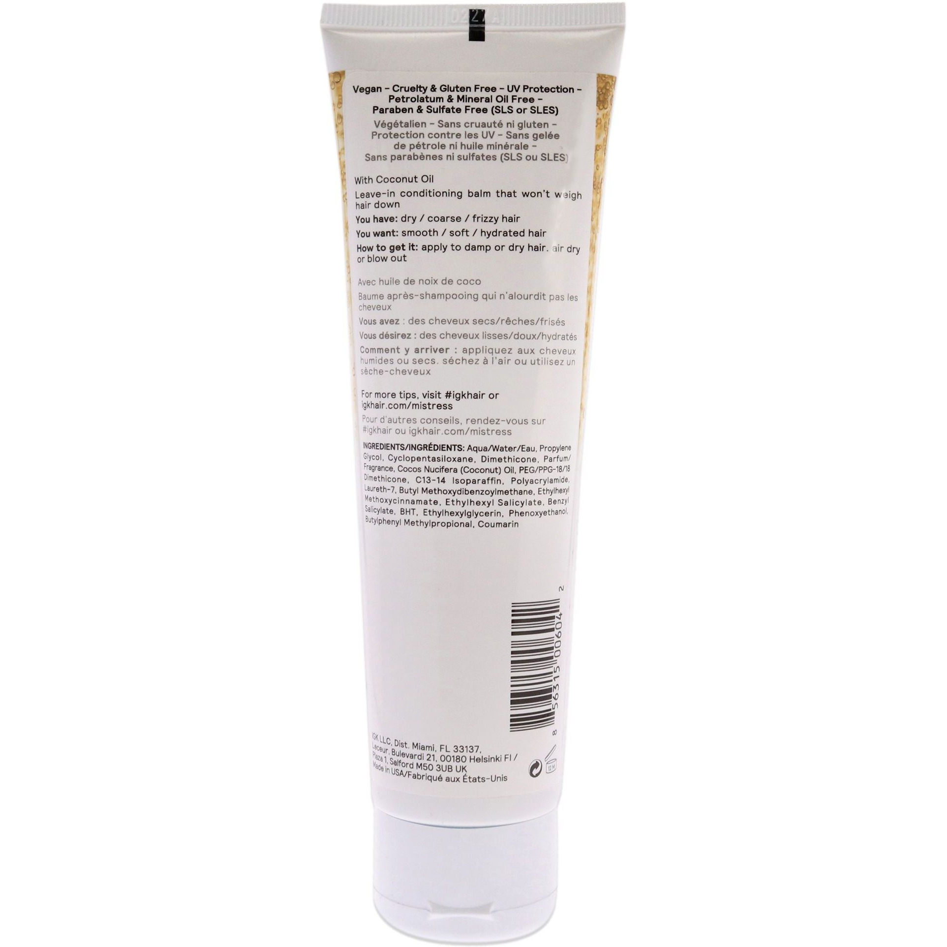 Mistress Hydrating Hair Balm by IGK for Unisex - 5 oz Balm