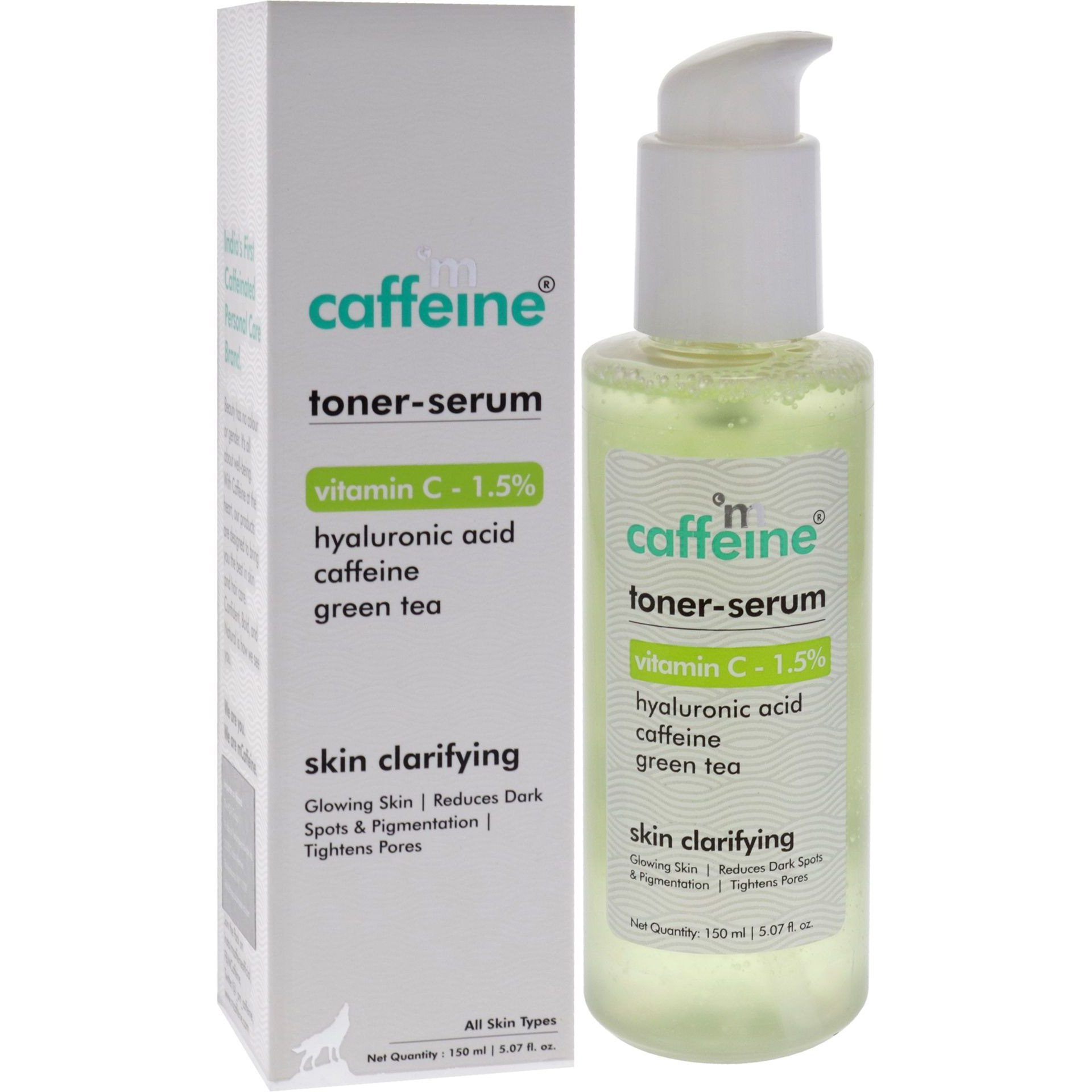 Toner Serum Vitamin C 1.5 Percent - Green Tea by mCaffeine for Unisex - 5.07 oz Toner