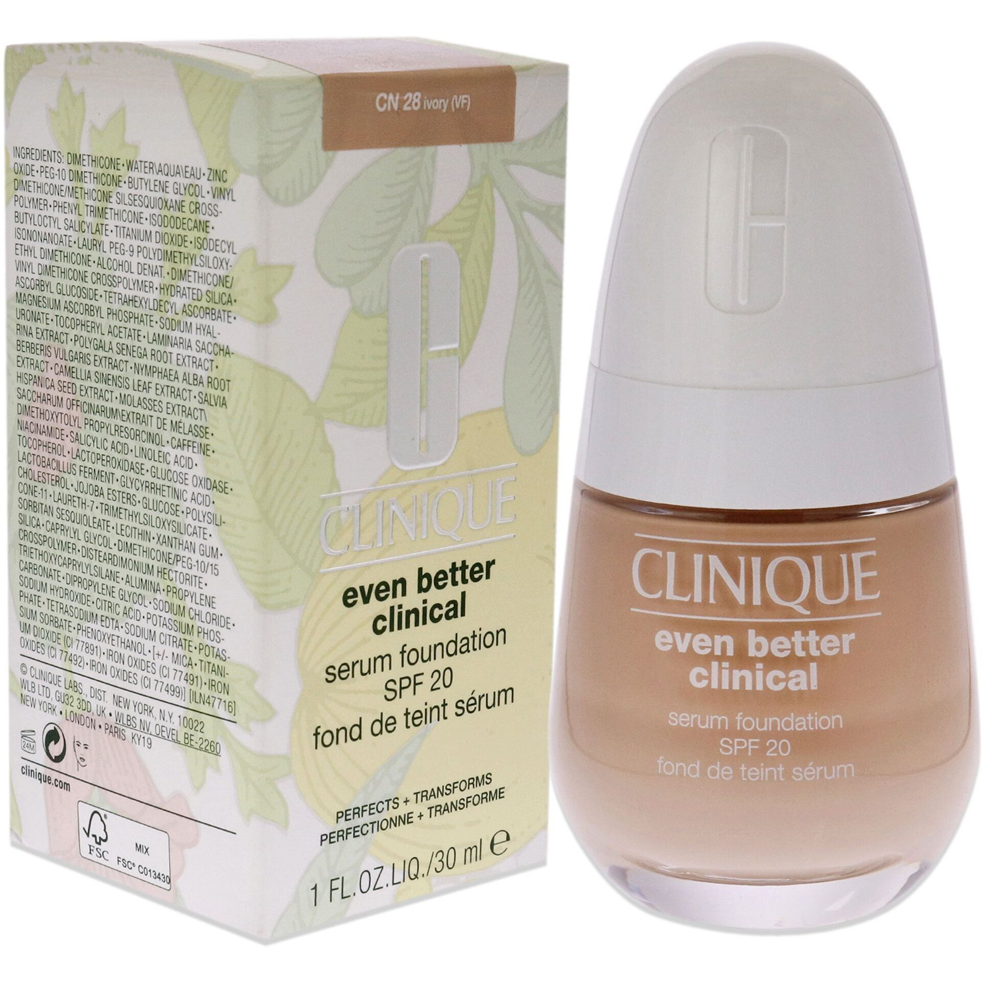 Even Better Clinical Serum Foundation SPF 20 - CN 28 Ivory by Clinique for Women - 1 oz Foundation