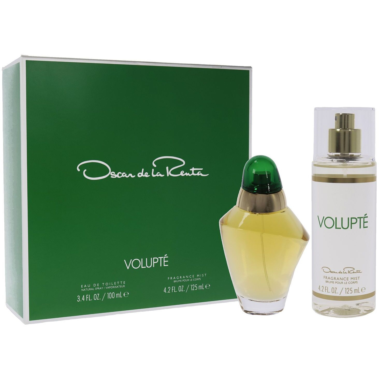 Volupte by Oscar De La Renta for Women - 2 Pc Gift Set 3.4oz EDT Spray, 4.2oz Frangrance Mist