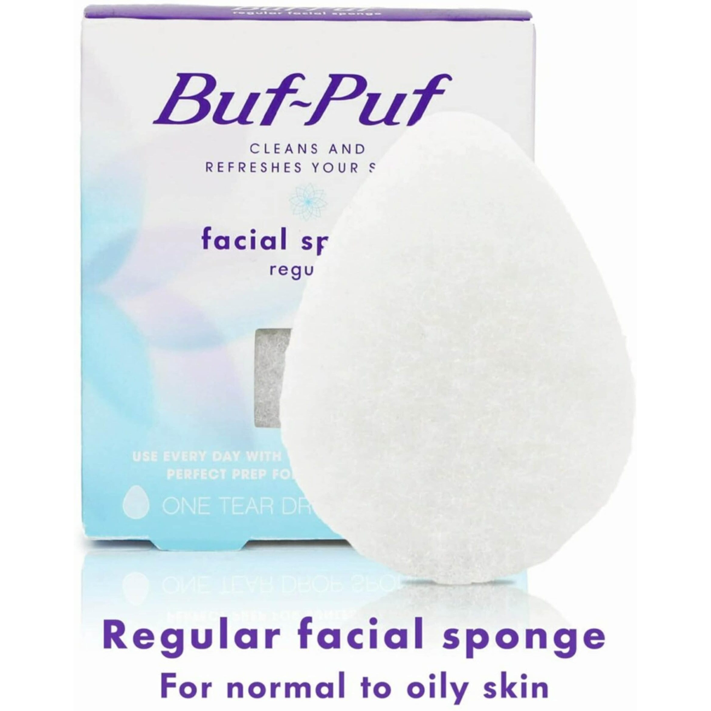 Buf-Puf Reusable Facial Sponge, Regular, 6 Count