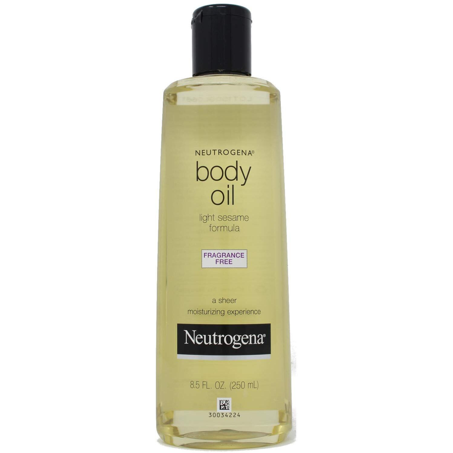 Neutrogena Fragrance-Free Lightweight Body Oil for Dry Skin, Fragrance Free, 8.5 Fl Oz