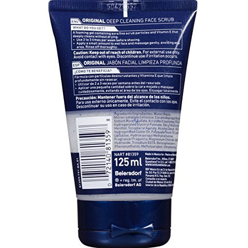 NIVEA Men Original Deep Cleaning Face Scrub 4.4 Ounce