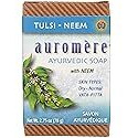 Auromere Ayurvedic Bar Soap, Tulsi Neem - Eco Friendly, Handmade, Vegan, Cruelty Free, Natural, Non GMO (2.75 oz), 1 pack