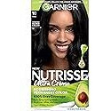 Garnier Hair Color Nutrisse Nourishing Creme, 10 Black (Licorice) Permanent Hair Dye, 1 Count (Packaging May Vary)
