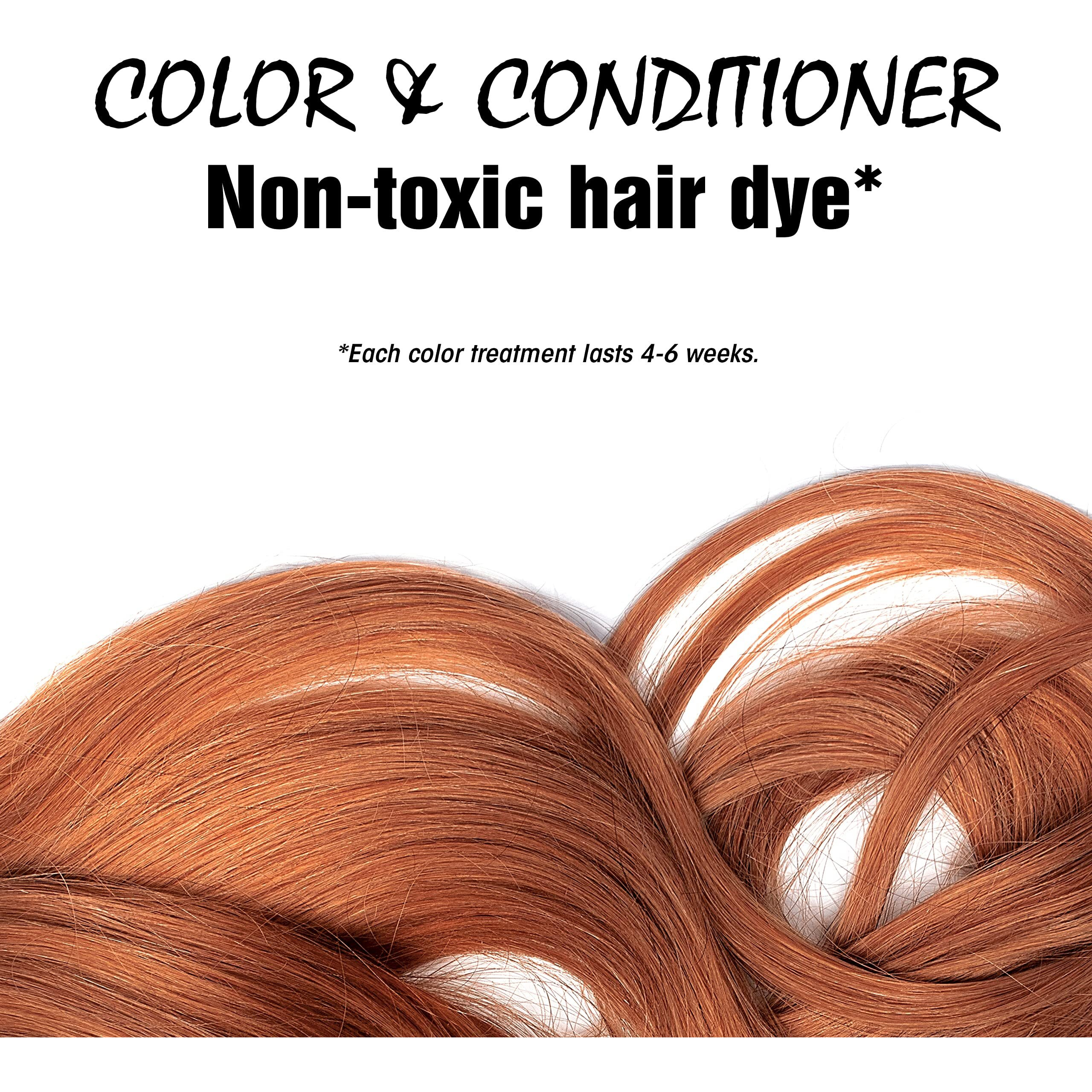 Light Mountain Henna Hair Color & Conditioner - Auburn Hair Dye for Men/Women, Organic Henna Leaf Powder and Botanicals, Chemical-Free, Semi-Permanent Hair Color, 4 Oz