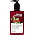 Avalon Organics Cleansing Milk, Wrinkle Therapy with CoQ10 & Rosehip, 8.5 Oz
