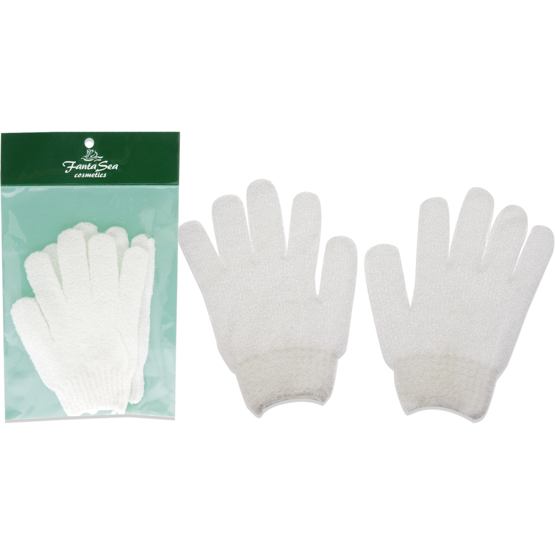 Exfoliating Gloves - White by FantaSea for Women - 1 Pair Gloves