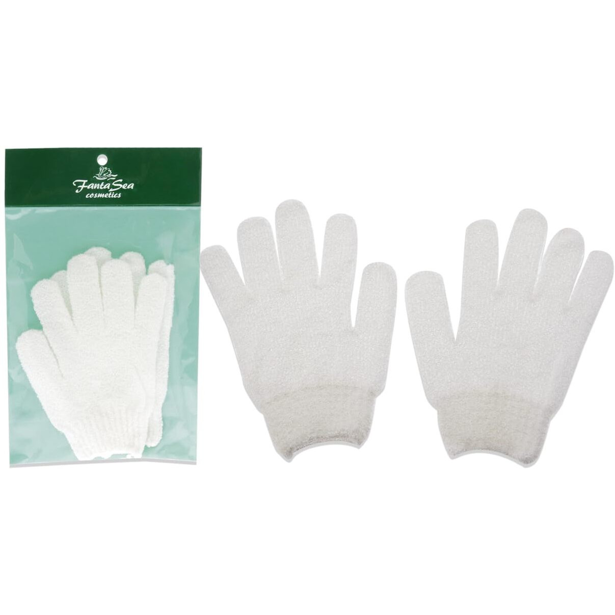 Exfoliating Gloves - White by FantaSea for Women - 1 Pair Gloves