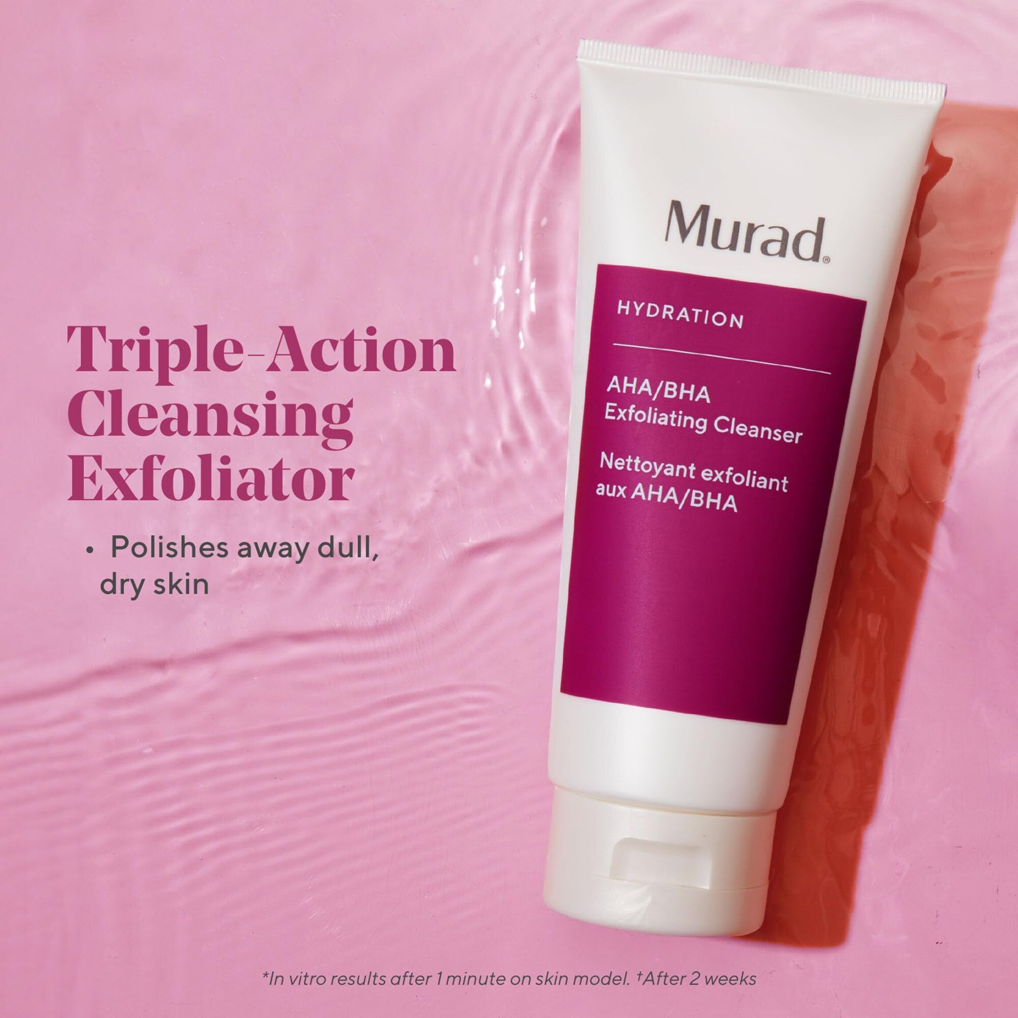AHA-BHA Exfoliate Cleanser by Murad for Unisex - 6.75 oz Cleanser