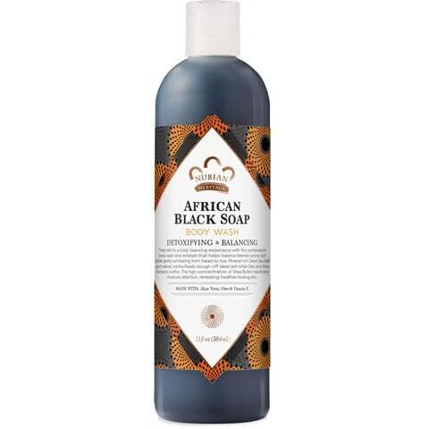 Nubian Heritage Body Wash, African Black Soap, 13 Fluid Ounce