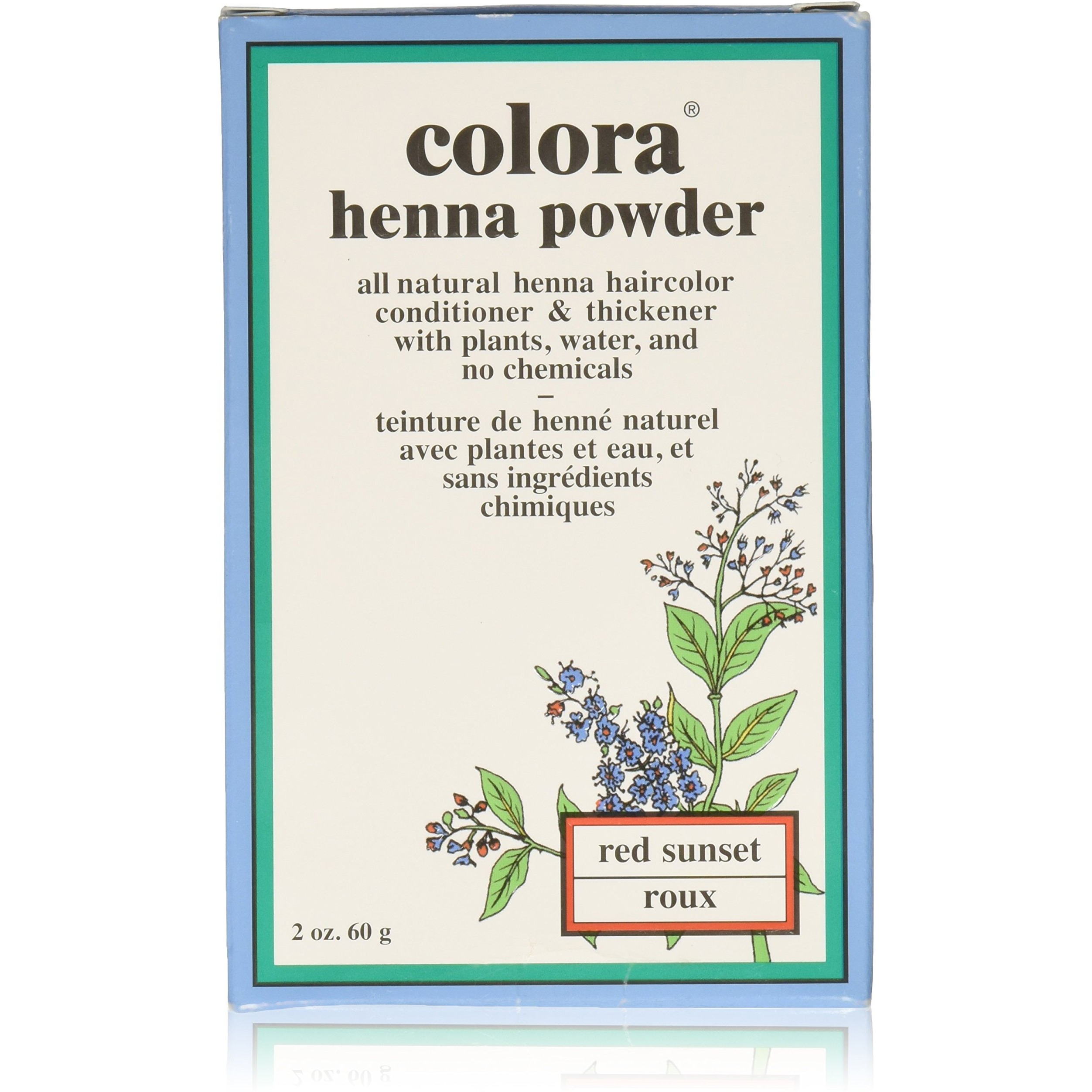 Colora Henna Powder Hair Color Red Sunset 2oz