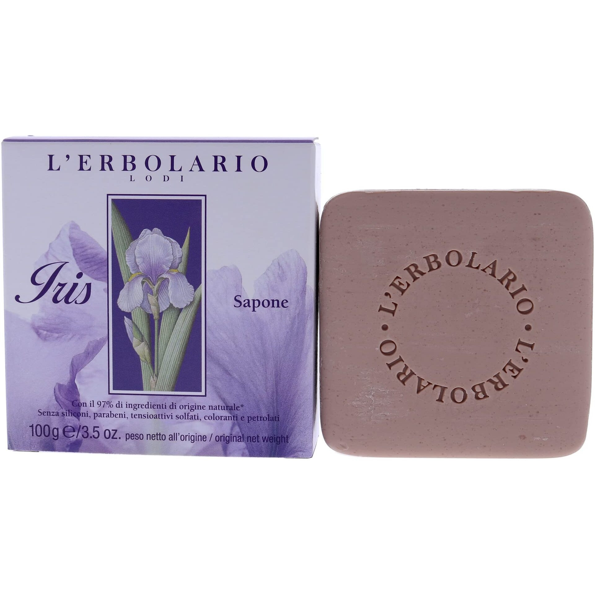 Soap - Iris by LErbolario for Unisex - 3.5 oz Soap