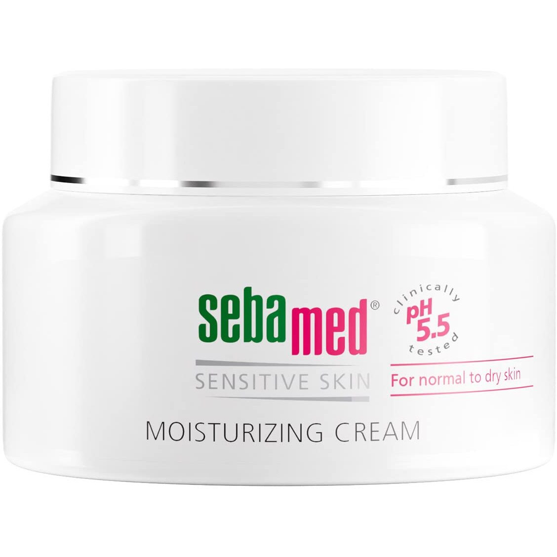 seba med Moisturizing Face Cream for Sensitive Skin pH 5.5 Hypoallergenic Ultra Hydrating with Vitamin E Dermatologist Recommended 2.6 Fluid Ounces (75 Milliliters)