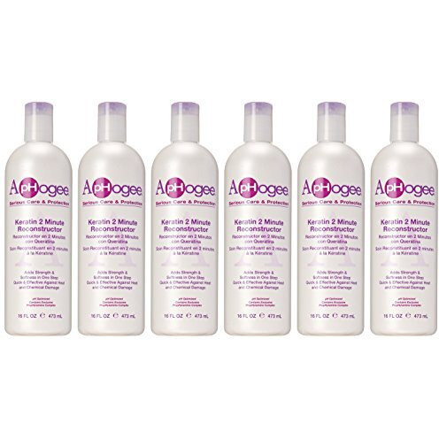 Keratin 2 Minute Reconstructor by ApHogee Moisturizing Conditioner to Repair Dry, Damaged Hair Fast in One Step