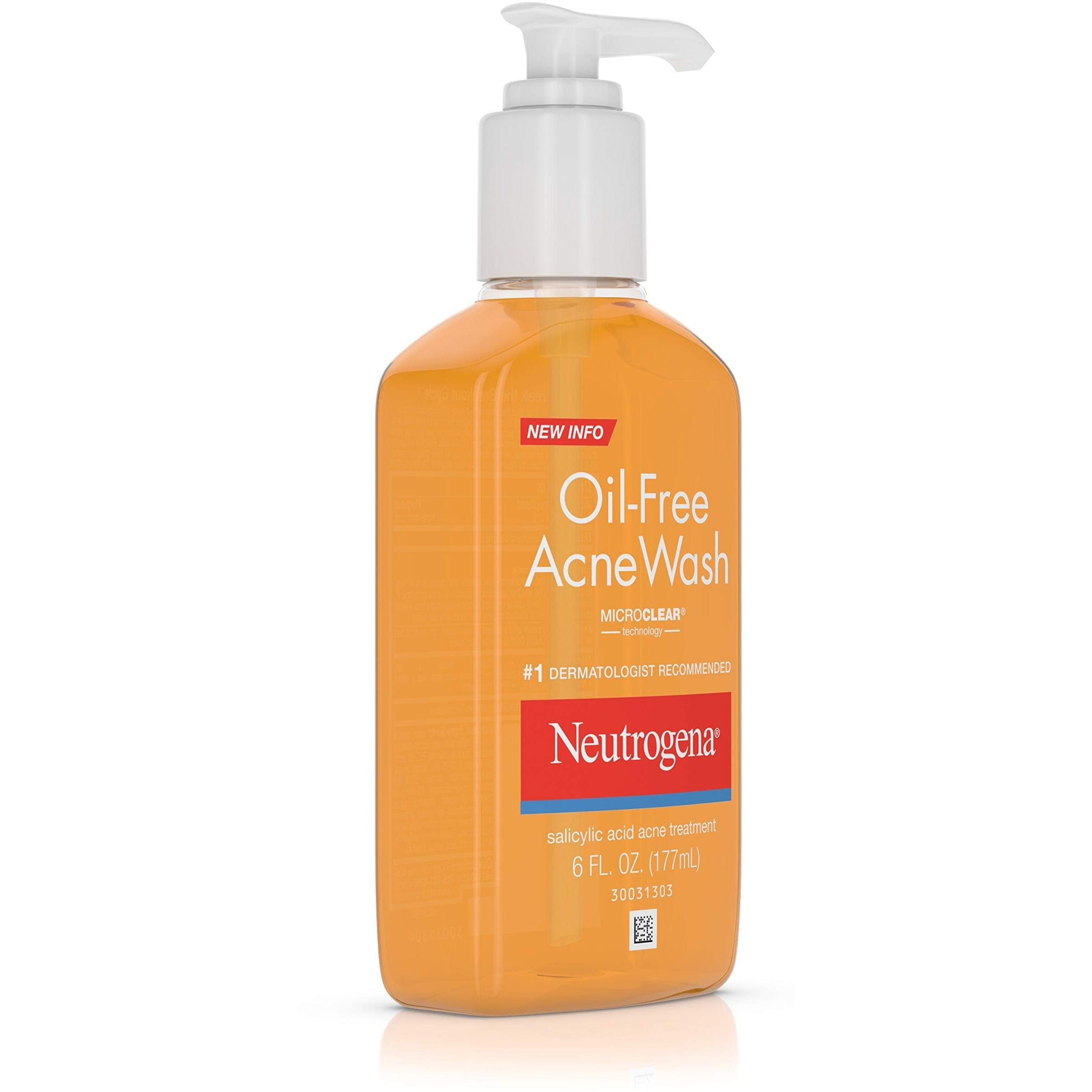 Neutrogena Oil-Free Salicylic Acid Acne Treatment Acne Wash-6 oz