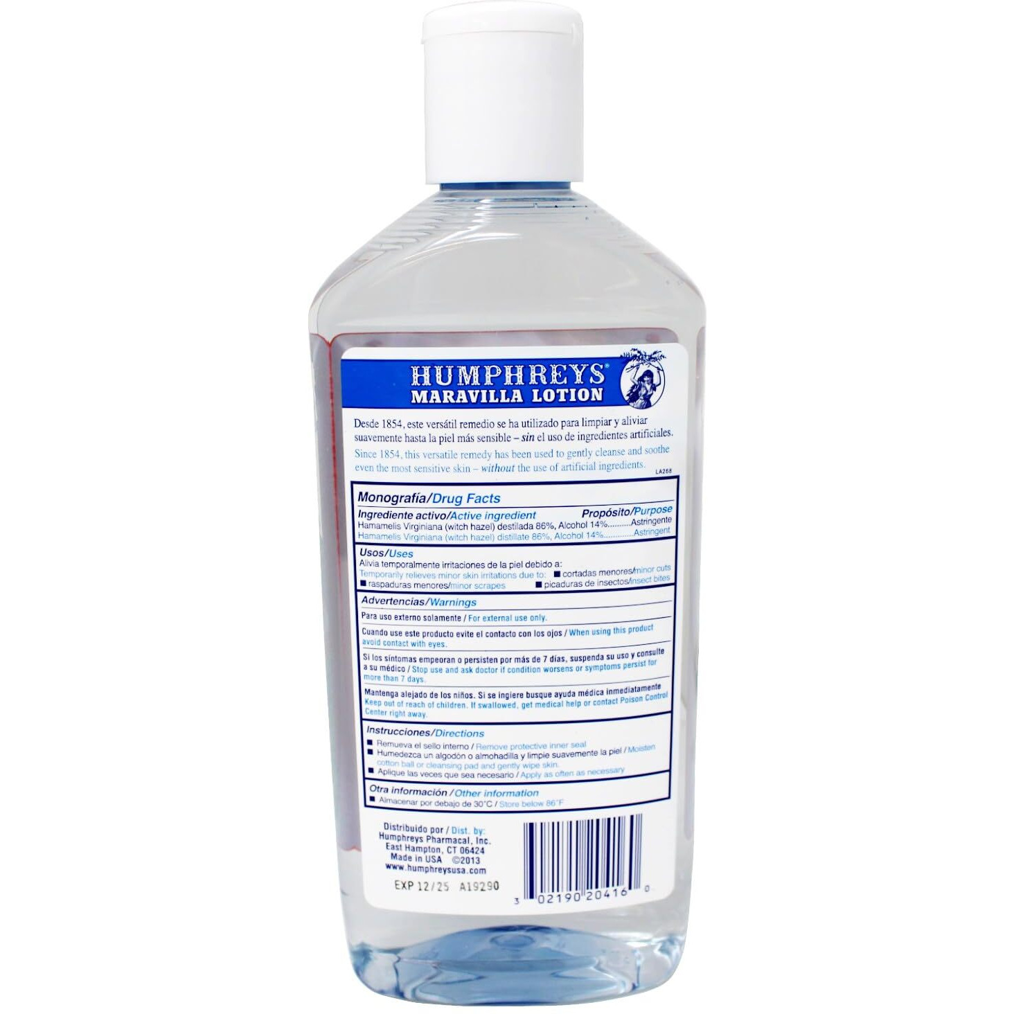 Humphreys Witch Hazel Astringent Lotion, Skin Softener, Soothes Redness and Irritation, 16 FL Oz, Bottle
