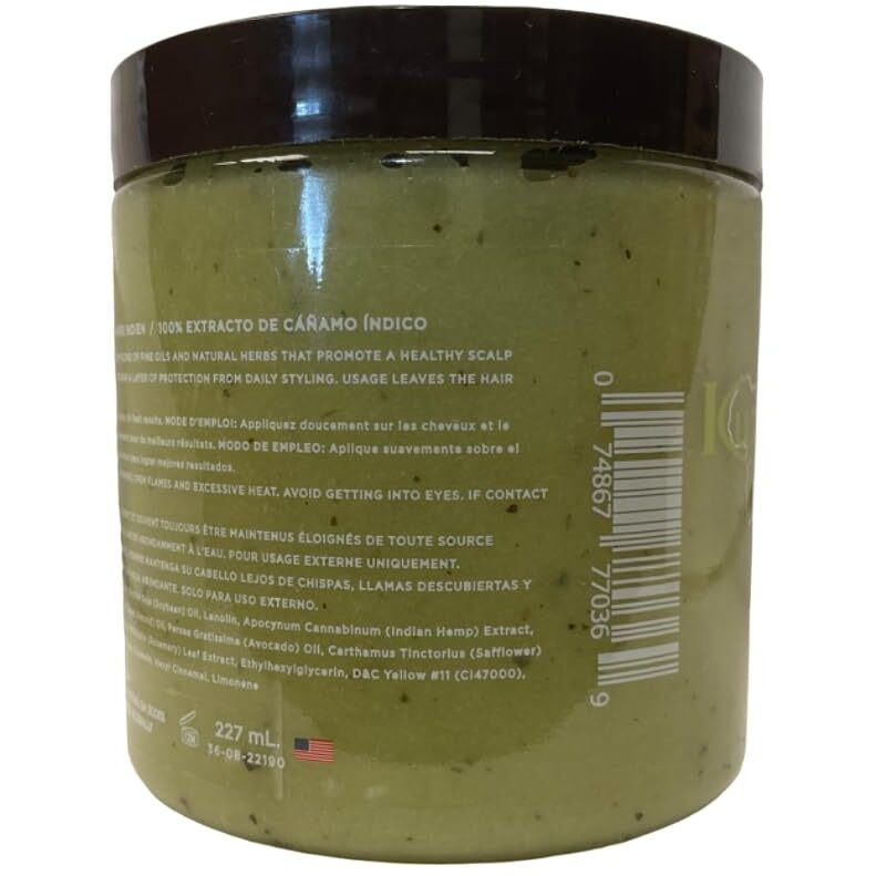 Kuza 100% Indian Hemp Hair And Scalp Treatment With Chebe, 7.7oz Jar, Formulated for Textured Hair, Blend of Fine Oils & Natural Herbs, Protects and Strengthens, No Sulfates or Mineral Oil