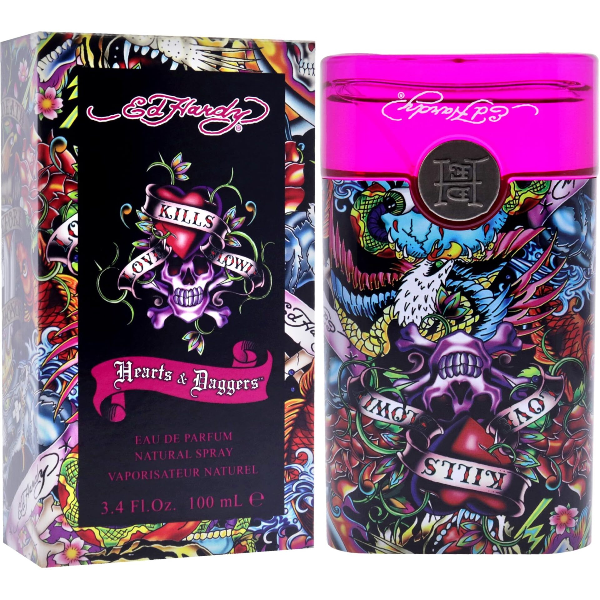 Ed Hardy Hearts & Daggers by Christian Audigier Eau De Parfum Spray 3.4 oz(D0102HA7UHA.)