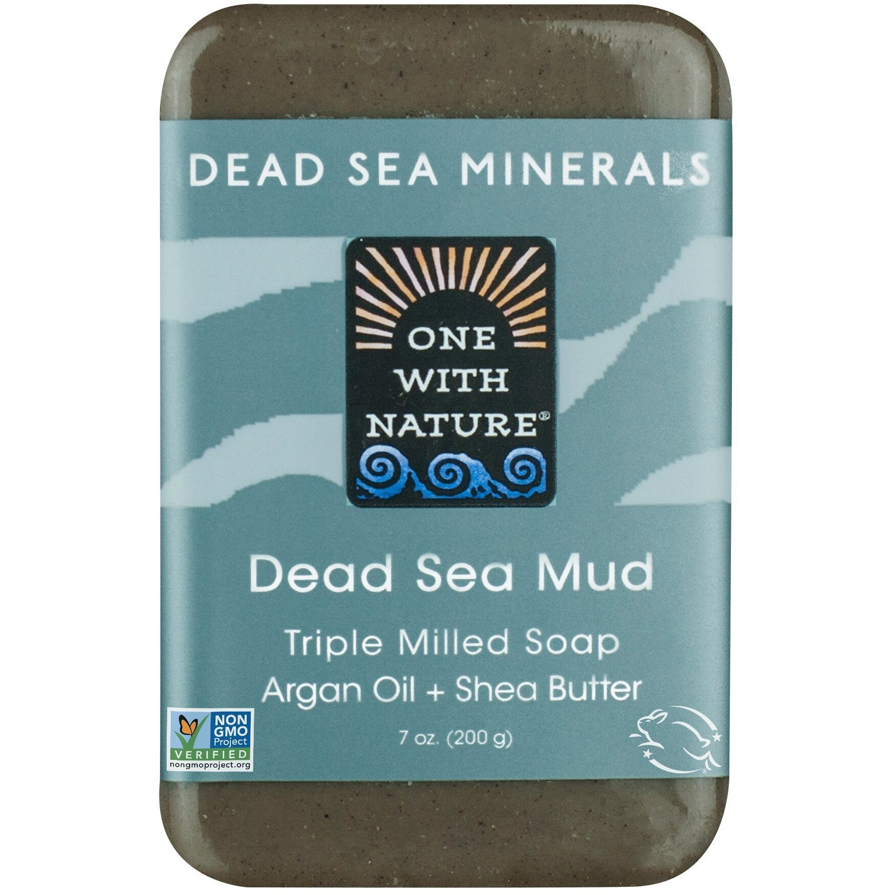 One With Nature Dead Sea Mud Dead Sea Minerals Soap, 7 Ounce Bar