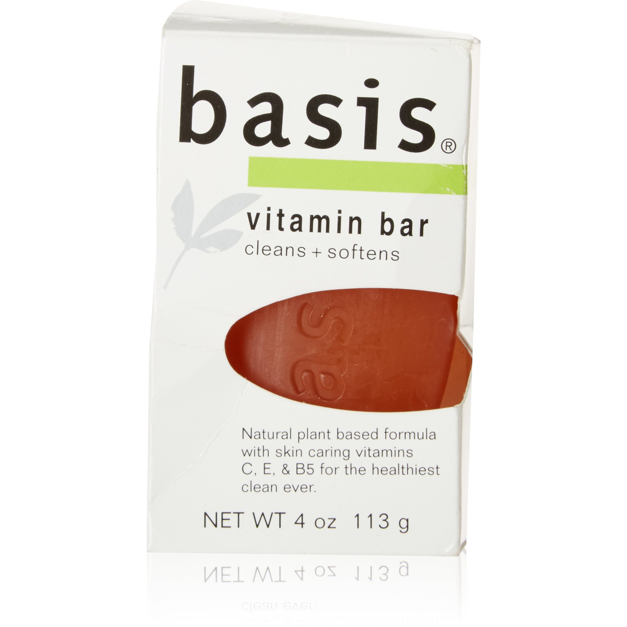 Basis Vitamin Soap Bar Cleans and Softens -- 4 oz