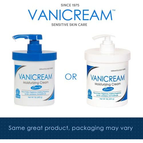 Vanicream Moisturizing Skin Cream with Pump Dispenser - 16 fl oz (1 lb) - Moisturizer Formulated Without Common Irritants for Those with Sensitive Skin