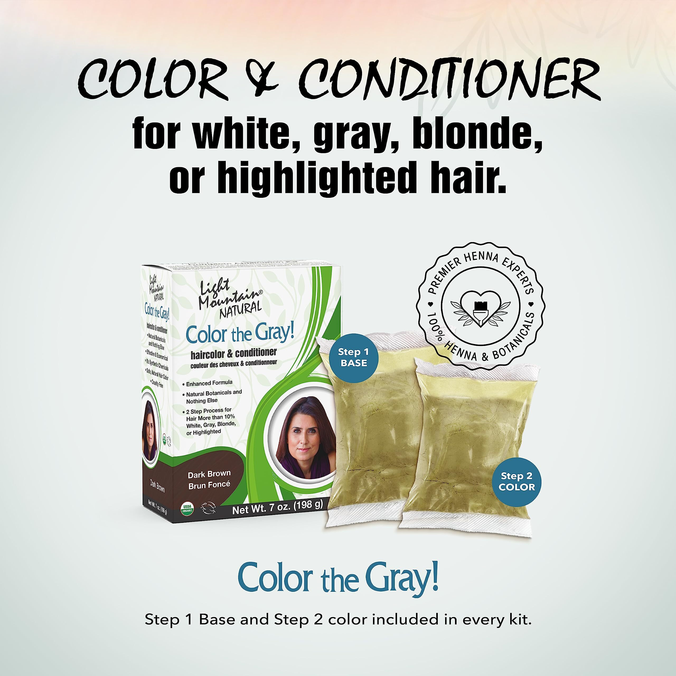 Light Mountain Hair color - color The gray Dark Brown - case Of 1 - 7 Oz(D0102H5N9VT)