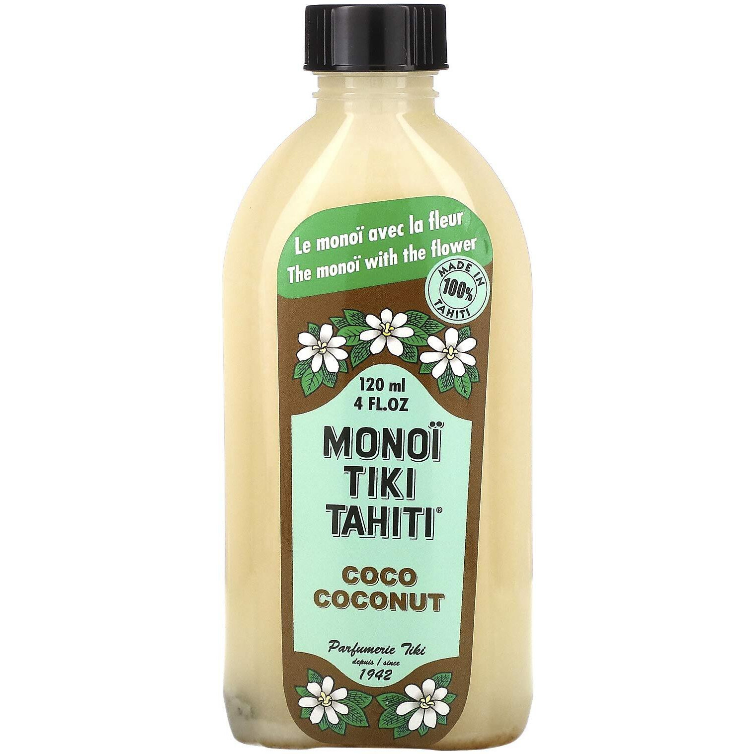 Coconut Oil Naturel Monoi Tiare Cosmetics 4 oz Oil