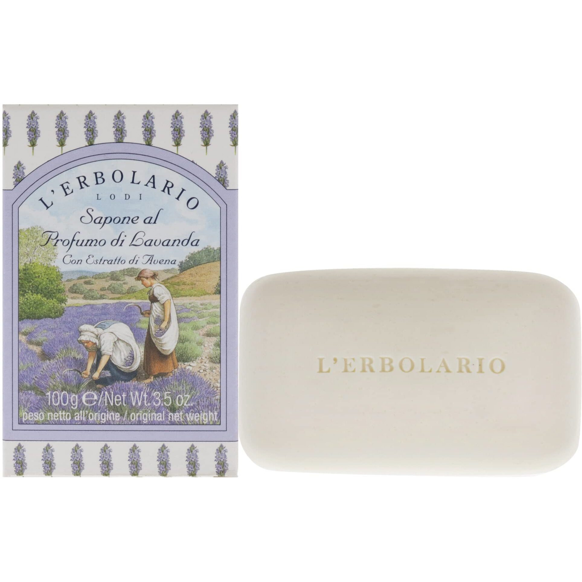 Lavender Perfumed Soap by LErbolario for Unisex - 3.5 oz Soap